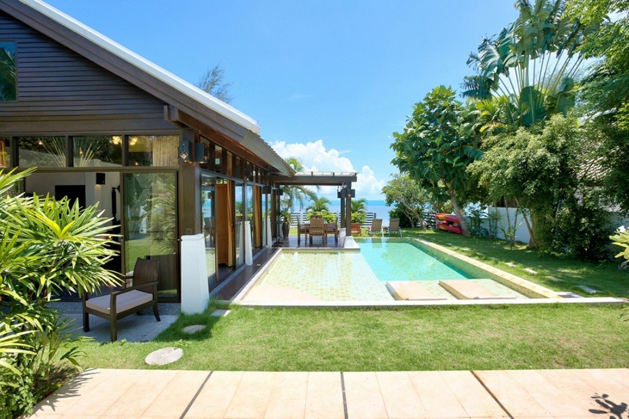 Emerald Sands - Beach Front 4 Bed Pool Villa Koh Samui Exterior photo